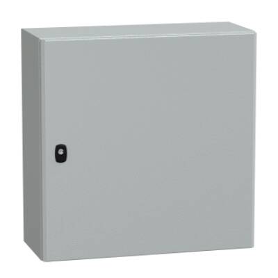 "Wall mounted steel enclosure, PanelSeT S3D, plain door, without mounting plate, 600x600x250mm, IP66, IK10" - Schneider Electric - NSYS3D6625
