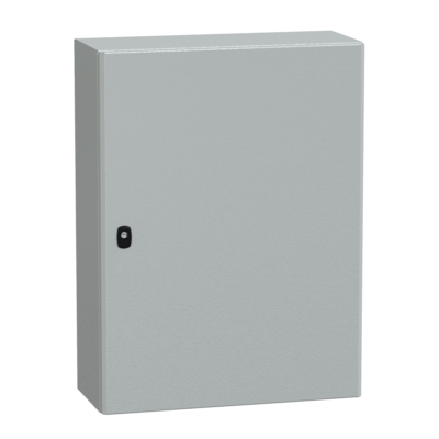"Wall mounted steel enclosure, PanelSeT S3D, plain door, without mounting plate, 800x600x250mm, IP66, IK10" - Schneider Electric - NSYS3D8625