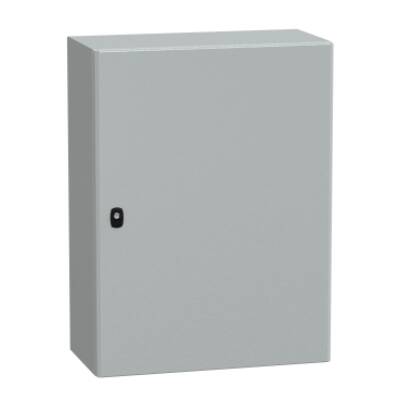 "Wall mounted steel enclosure, PanelSeT S3D, plain door, without mounting plate, 800x600x300mm, IP66, IK10" - Schneider Electric - NSYS3D8630