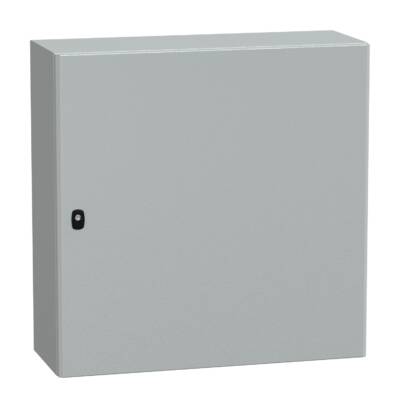 "Wall mounted steel enclosure, PanelSeT S3D, plain door, without mounting plate, 800x800x300mm, IP66, IK10" - Schneider Electric - NSYS3D8830