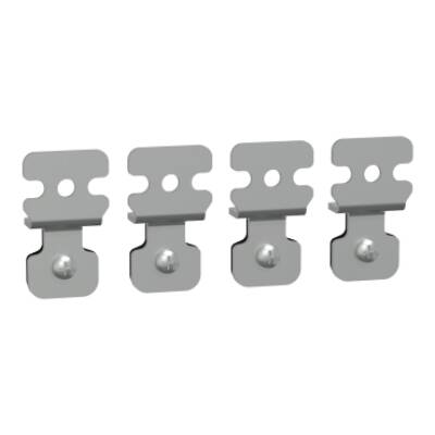 "Set of 4 wall fixing lugs, made of steel. For PanelSeT SBM boxes" - Schneider Electric - NSYAEFPFSB