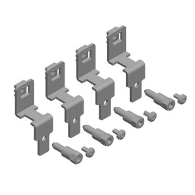 "Orthogonal brackets to install the mounting plate on the sides of the enclosure, PanelSeT SFN, PanelSet SF, set of 4" - Schneider Electric - NSYSMPSB