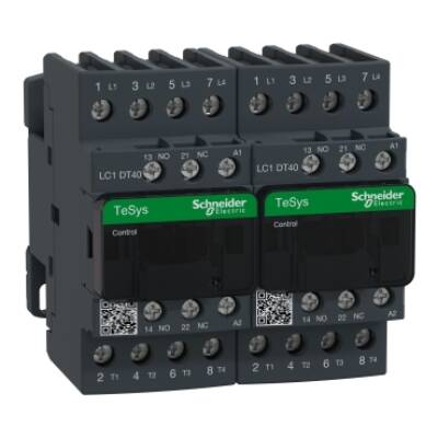 REVERSING CONTACTOR 575VAC 40A IEC - Schneider Electric - LC2DT40F7