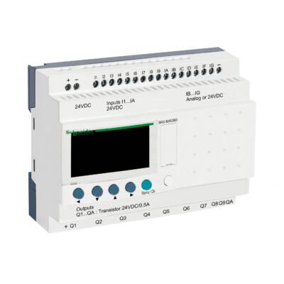 modular smart relay Zelio Logic - 26 I O - 24 V DC - clock - display - Schneider Electric - SR3B262BD